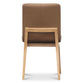 HARDIN LEATHER DINING CHAIR COGNAC/NATURAL - MyChocolateWood