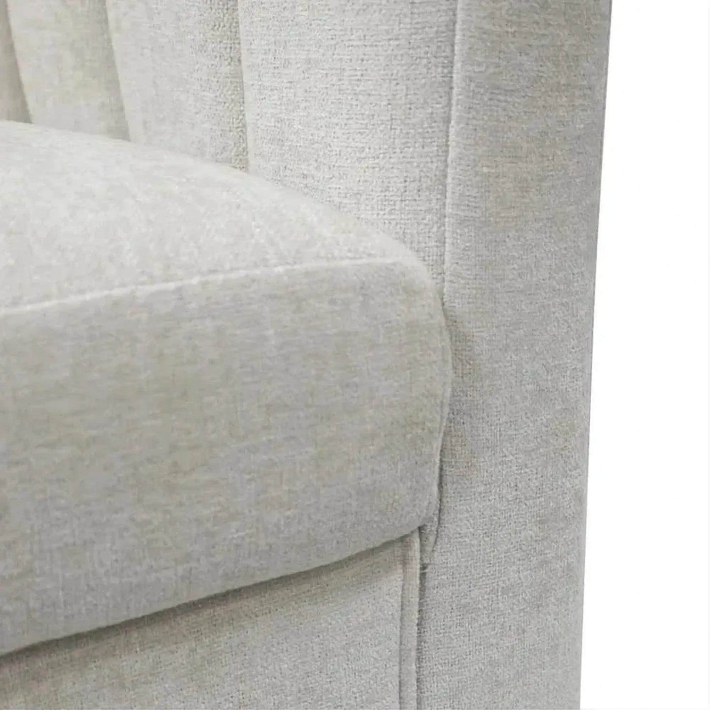 Winthrop Swivel Armchair in Ivory Chenille side