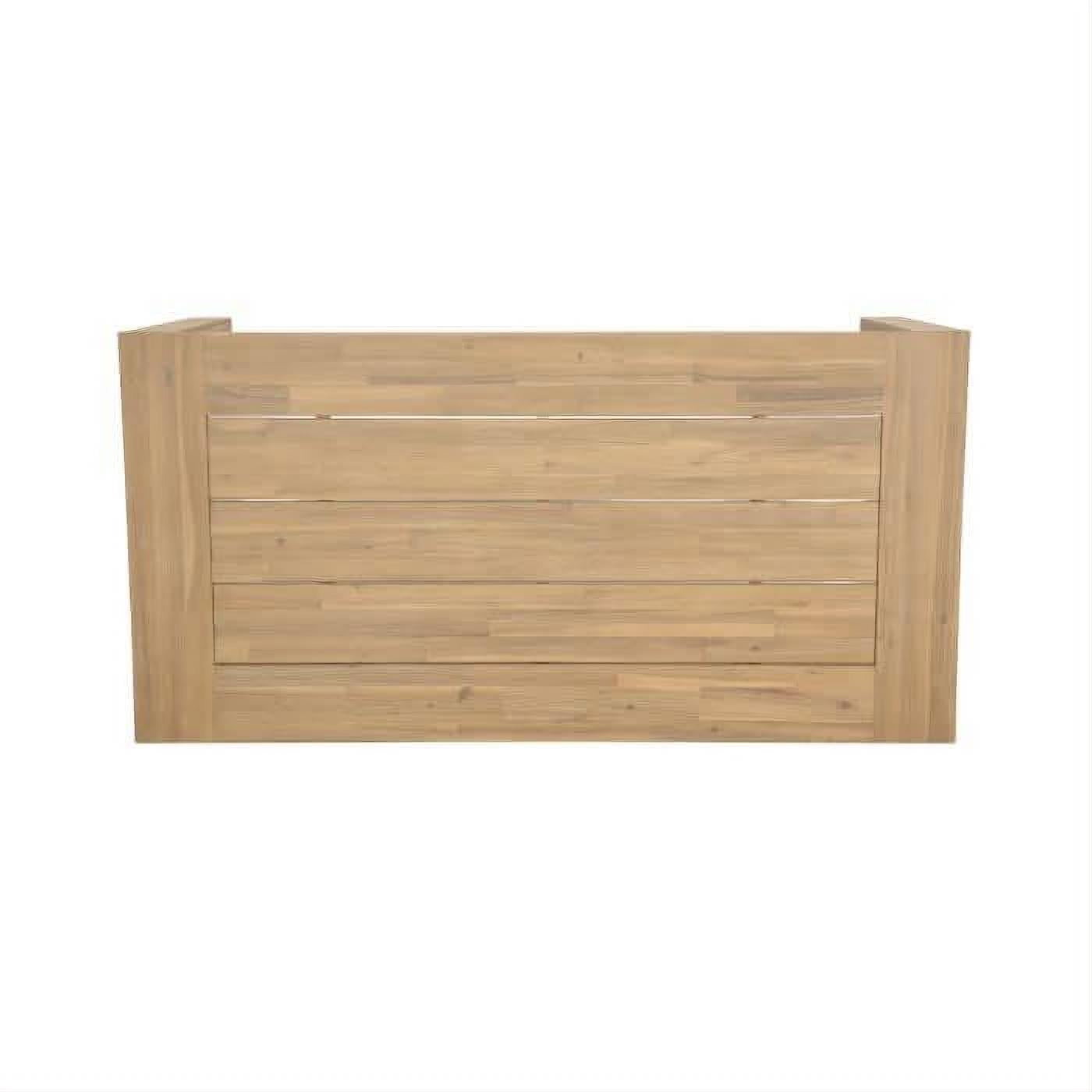 CLARIEL MAHOGANY WOOD OUTDOORS DINING TABLE VINTAGE LIGHT TEAK FINISH 240CM