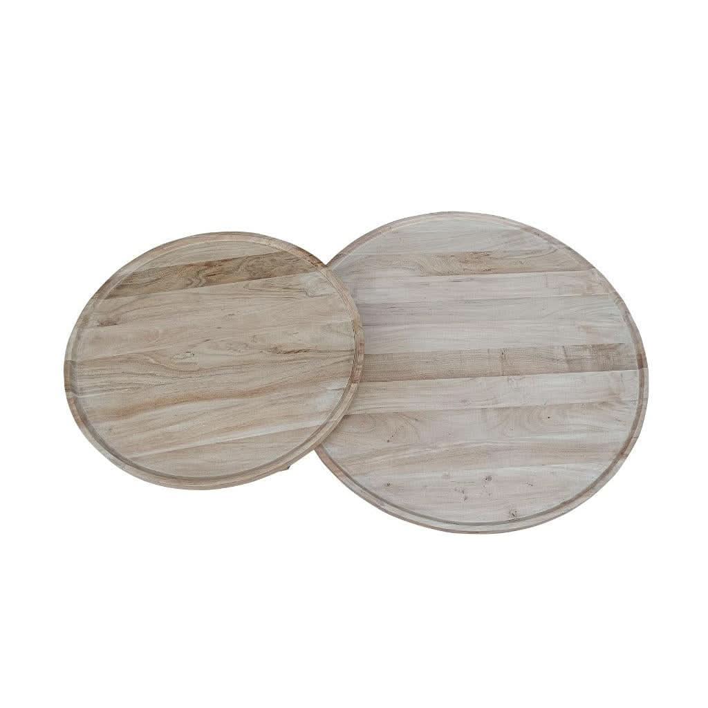 TORI SET OF 2 COFFEE TABLES  ACACIA WOOD TOPS AND LEGS - MyChocolateWood