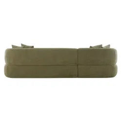 BEECHAM MODULAR 3-SEATER CORNER SOFA WITH LHF CHAISE - SAGE CHENILLE - MyChocolateWood