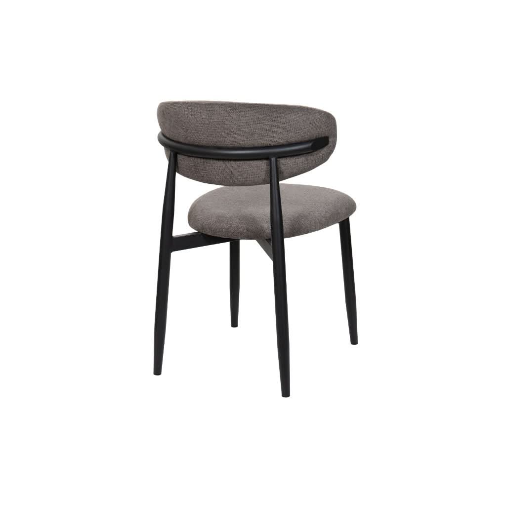 LYNDON FABRIC DINING CHAIR GRAY - MyChocolateWood