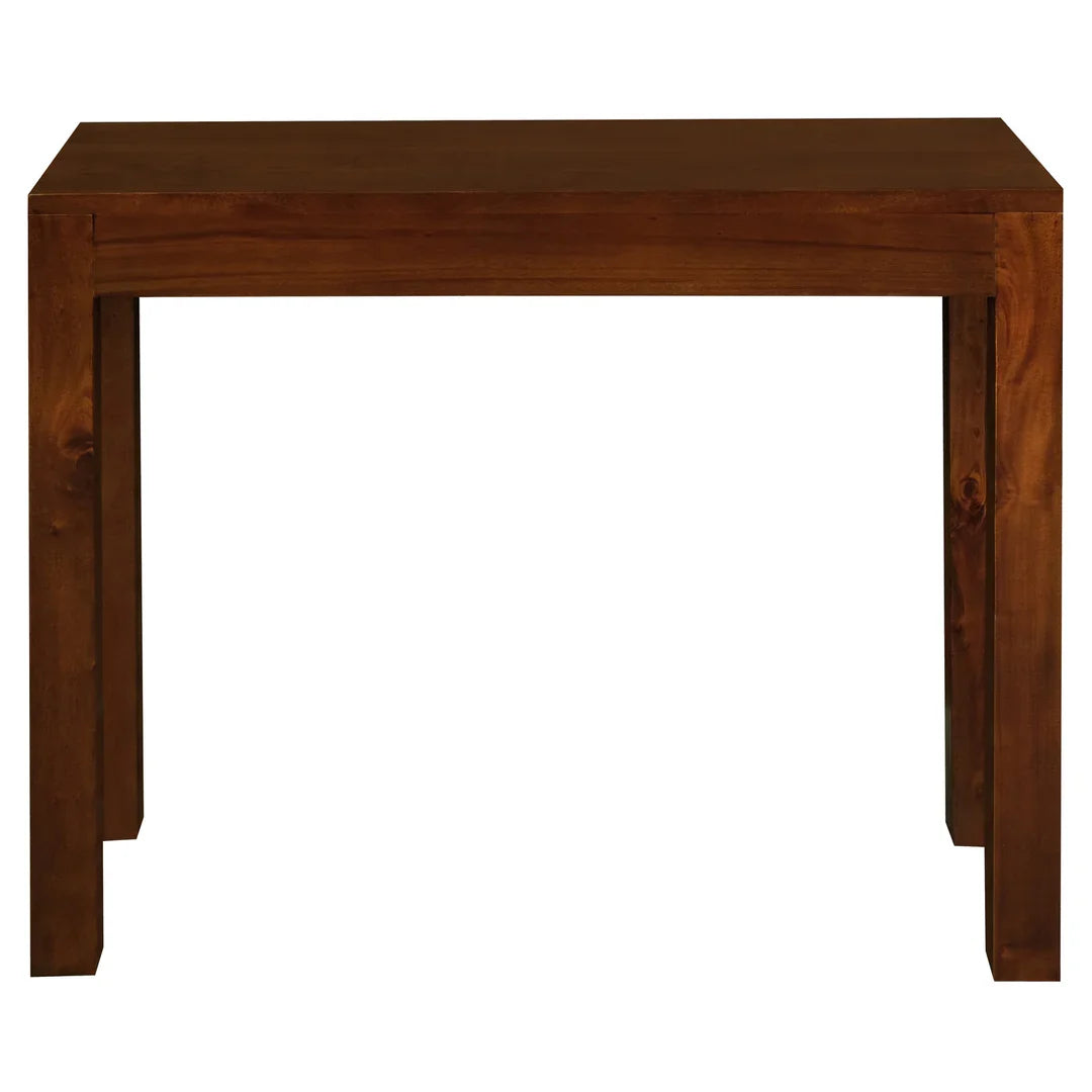 Tanaka Solid Mahogany Console Table 90cm with 1 Hidden Drawer in Mahogany - Chocolate Wood