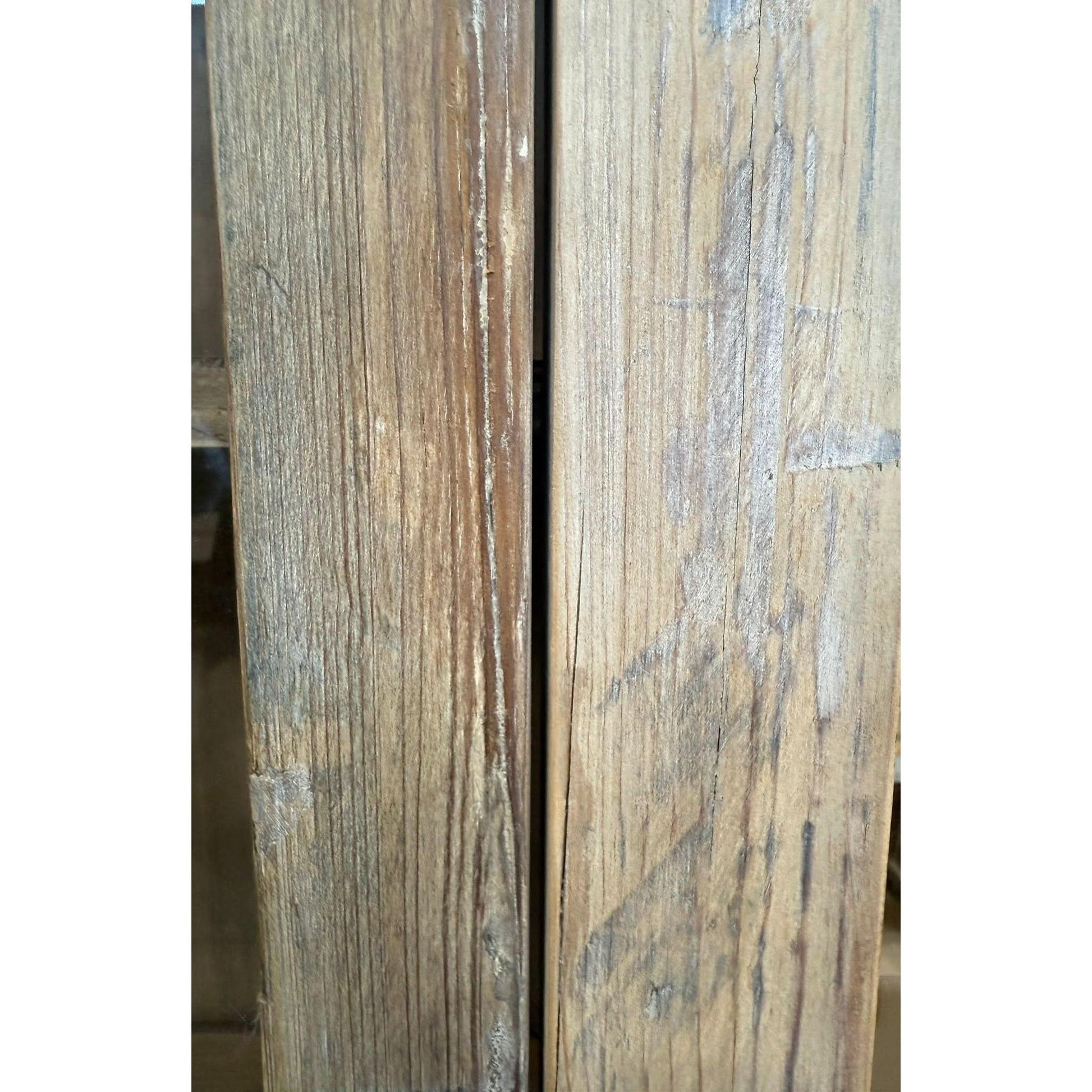 REINA GREYWASHED RECYCLED TIMBER/HERITAGE METAL 3-DOOR BUFFET/SIDEBOARD - MyChocolateWood