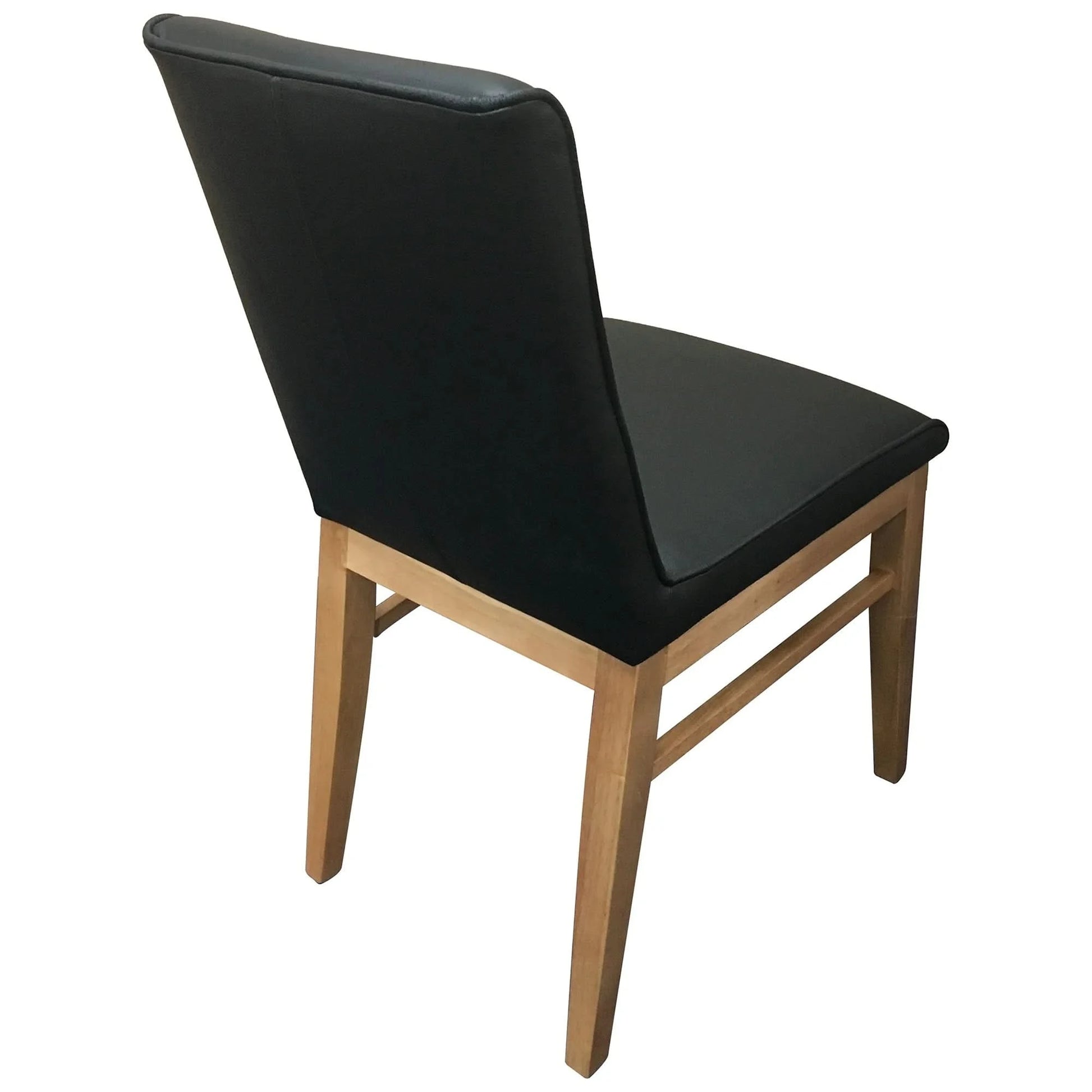 MORROW LEATHER DINING CHAIR BLACK/NATURAL - MyChocolateWood
