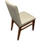 MORROW LEATHER DINING CHAIR LIGHT MOCHA/BLACKWOOD - MyChocolateWood