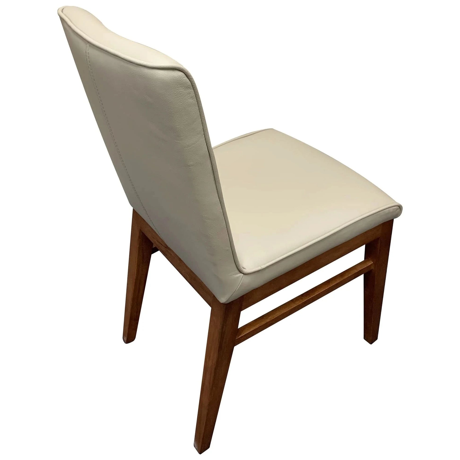 MORROW LEATHER DINING CHAIR LIGHT MOCHA/BLACKWOOD - MyChocolateWood