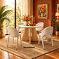 Enica Round Dining Table with Matte Ceramic Top 120cm