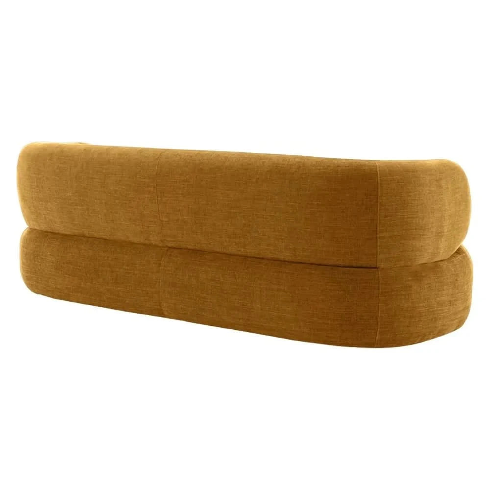 BEECHAM 3-SEATER CHENILLE SOFA MUSTARD - MyChocolateWood