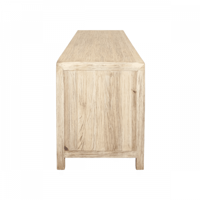 JOELLE 4-DRAWER 2-DOOR CABINET/SIDEBOARD/BUFFET DISTRESSED NATURAL - MyChocolateWood