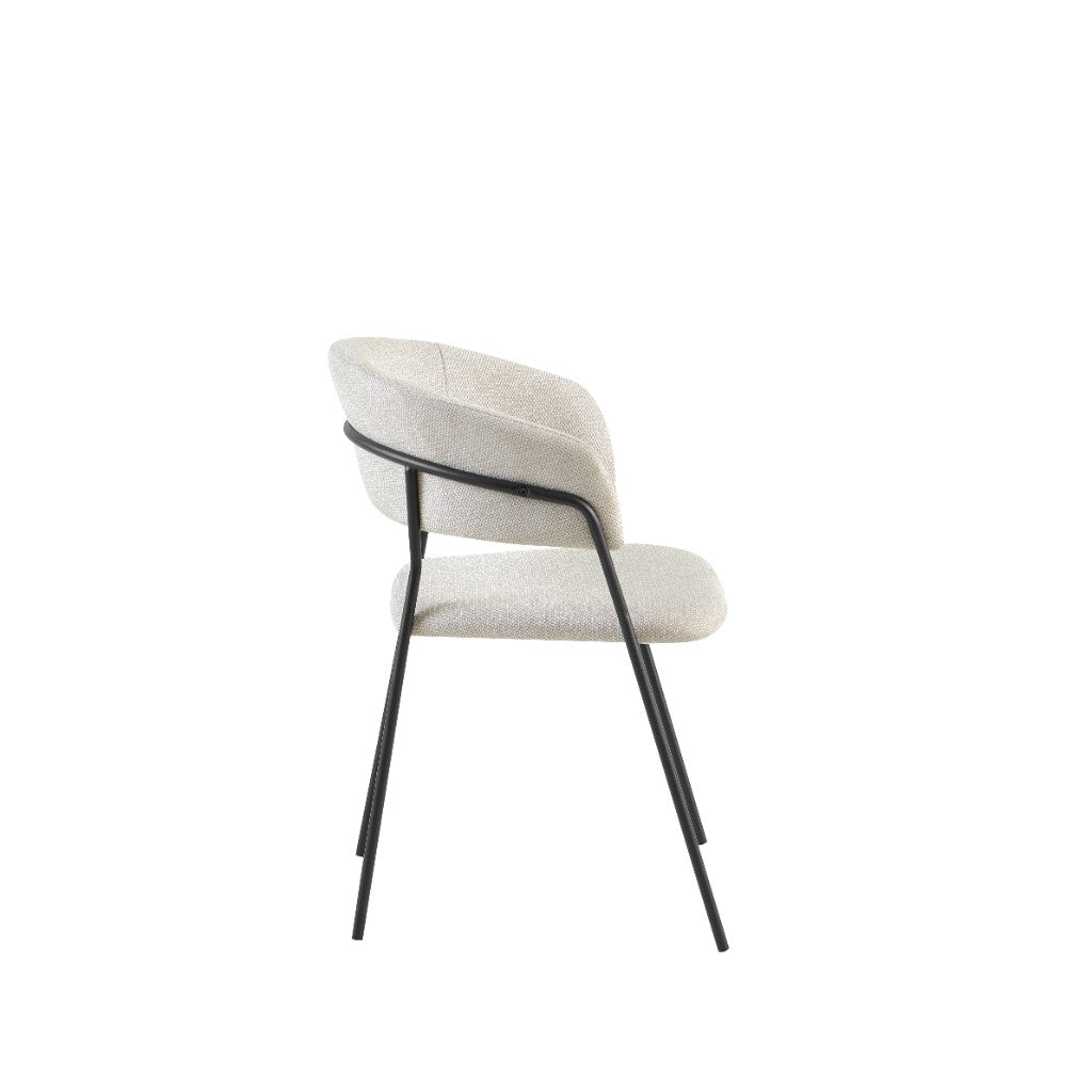 ELEKTRA BEIGE FABRIC DINING CHAIR - MyChocolateWood
