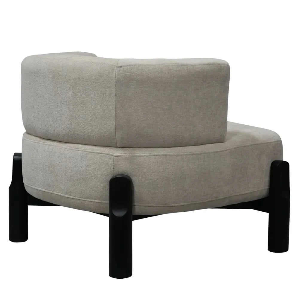 NAPIER FAWN CHENILLE FABRIC OCCASIONAL CHAIR - MyChocolateWood