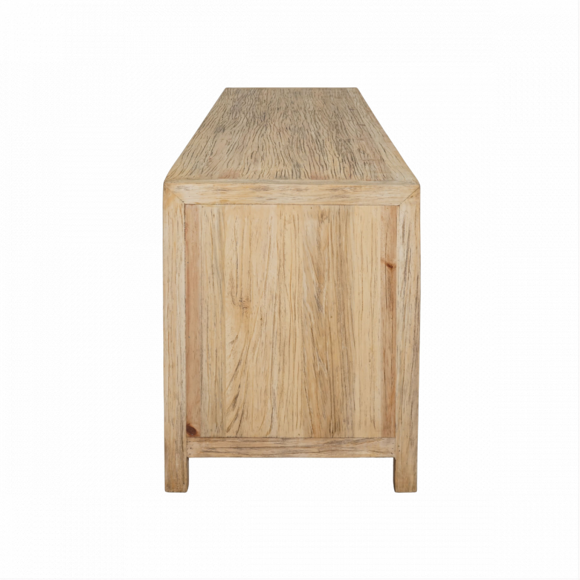 Joelle 4-Drawer 2-Door Cabinet in Distressed Rustic - Chocolate Wood
