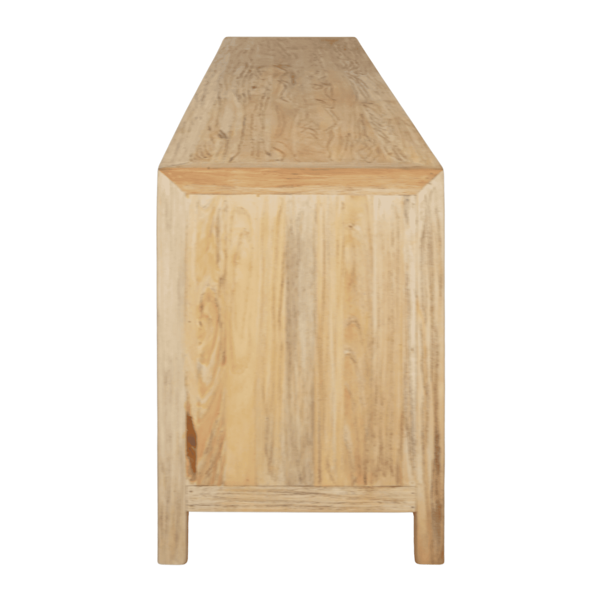 Joelle 8-Drawer Lowboy in Distressed Rustic - Chocolate Wood