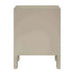 Jayla Small 2-Drawer Bedside Table in Beige - Chocolate Wood