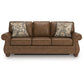 EMBER 3 SEATER FAUX LEATHER SOFA BED WITH QUEEN MEMORY FOAM MATTRESS BROWN - MyChocolateWood
