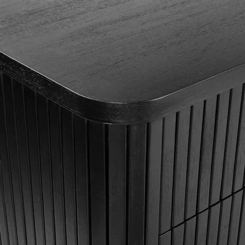 Pembroke Oak 6-Drawer Dresser in Black - Chocolate Wood
