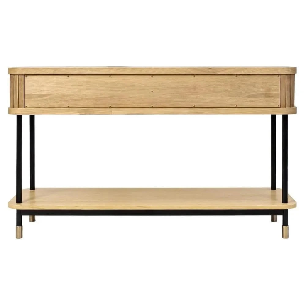 PEMBROKE OAK TIMBER 2-DRAWER CONSOLE TABLE HALL TABLE NATURAL - MyChocolateWood