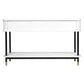PEMBROKE OAK TIMBER 2-DRAWER CONSOLE TABLE HALL TABLE WHITE - MyChocolateWood