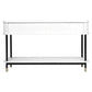 Pembroke Oak 2-Drawer Console Table in White - Chocolate Wood