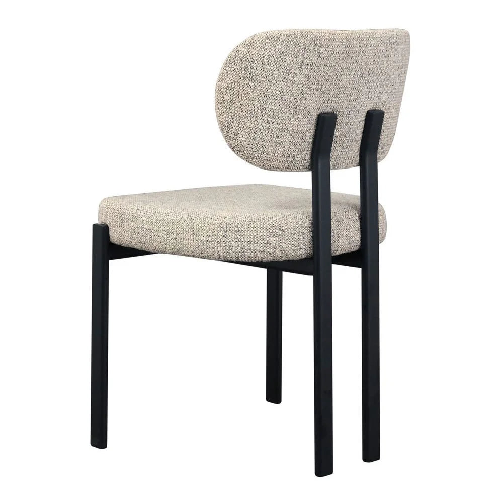 KILBRIN SPECKLE BROWN/BLACK METAL DINING CHAIR - MyChocolateWood