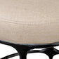 SOREN  BLACK KITCHEN STOOL - NATURAL LINEN TOP - MyChocolateWood