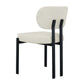 KILBRIN NATURAL CHENILLE/BLACK METAL DINING CHAIR - MyChocolateWood