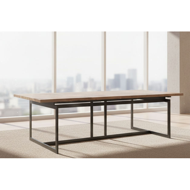 JESPIE RECYCLED ELM & IRON DINING TABLE 200CM (Copy) - MyChocolateWood