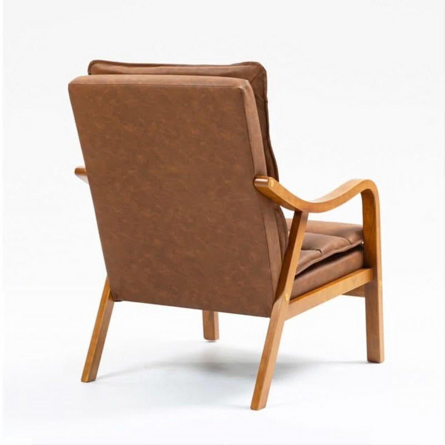 NAVONA RICH BROWN PU ACCENT ARMCHAIR - MyChocolateWood