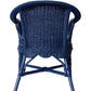 WENGLOR DEEP BLUE RATTAN ARMCHAIR ACCENT CHAIR/ LOUNGE CHAIR - MyChocolateWood