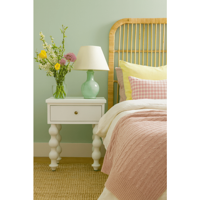 CAROLYN MINDI WOOD 1-DRAWER BEDSIDE TABLE WHITE - MyChocolateWood