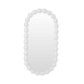 Carolyn Oval Mirror with White Mindi Wood Frame - Chocolate Wood