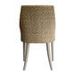 Lamar Rattan Armchair in Whitewash - Chocolate Wood