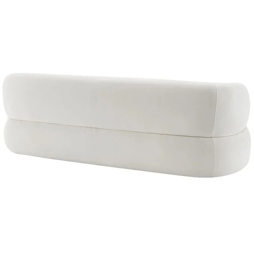 BEECHAM 3-SEATER CHENILLE SOFA WHITE - MyChocolateWood