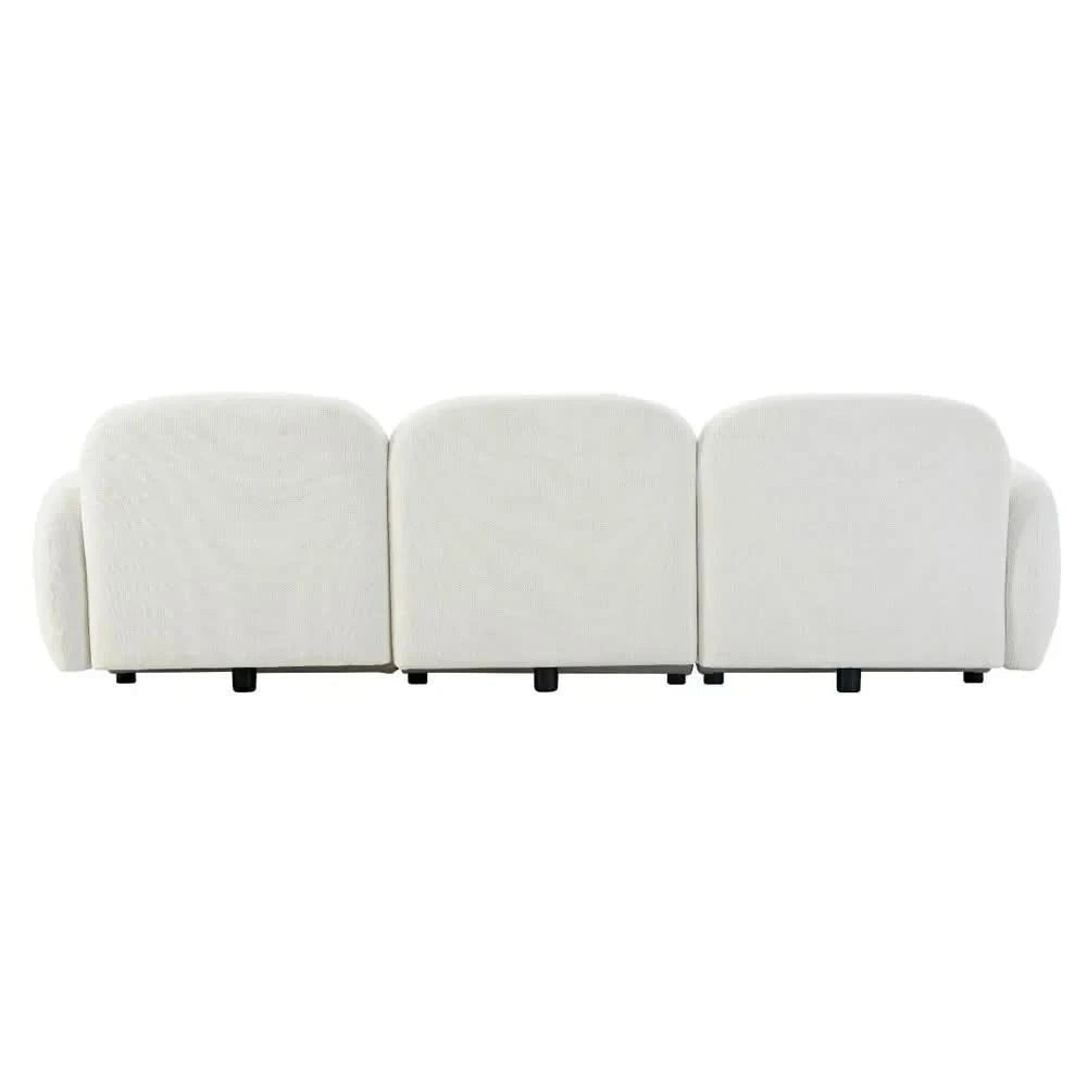 LORELEI  3-SEATER MODULAR SOFA CHENILLE - WHITE - MyChocolateWood