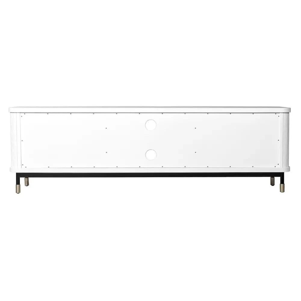 PEMBROKE OAK TIMBER 4-DRAWER TV UNIT ETU WHITE 200CM - MyChocolateWood
