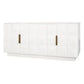 HAMPSHIRE WHITE MARBLE/ WHITE OAK 4-DOOR BUFFET/SIDEBOARD - MyChocolateWood