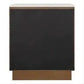 Hampshire 2-Drawer Bedside Table in Walnut with White Marble Top - Chocolate Wood