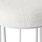 JACE WHITE STEEL BAR STOOL - WHITE LINEN - MyChocolateWood