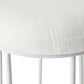 Jace White Steel Bar Stool with White Linen - Chocolate Wood
