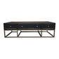 DIMANTA DESIGNER 6-DRAWER BLACK & GOLD COFFEE TABLE - MyChocolateWood