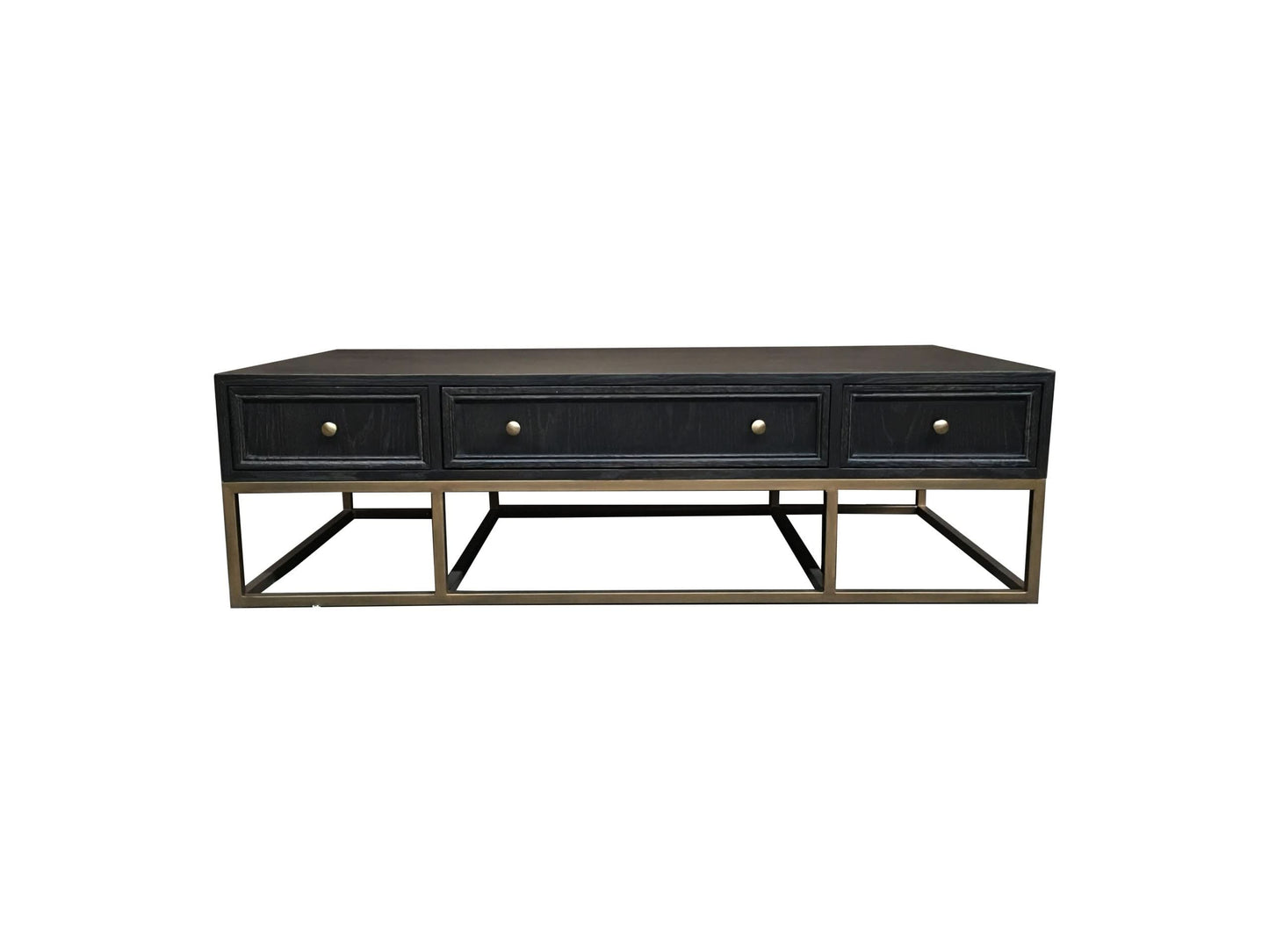 DIMANTA DESIGNER 6-DRAWER BLACK & GOLD COFFEE TABLE - MyChocolateWood