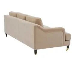 ORVIL-3-SEATER SOFA TAUPE VELVET - MyChocolateWood