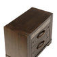 HERITAGE MALAYSIAN HARDWOOD 2 DRAWER BEDSIDE TABLES CHARCOAL GREY