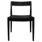 Moller Solid Mahogany Dining Chairs in Black, Set of 2 - Chocolate Wood