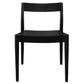 SET OF 2 MOLLER SOLID MAHOGANY DINING CHAIRS BLACK - MyChocolateWood
