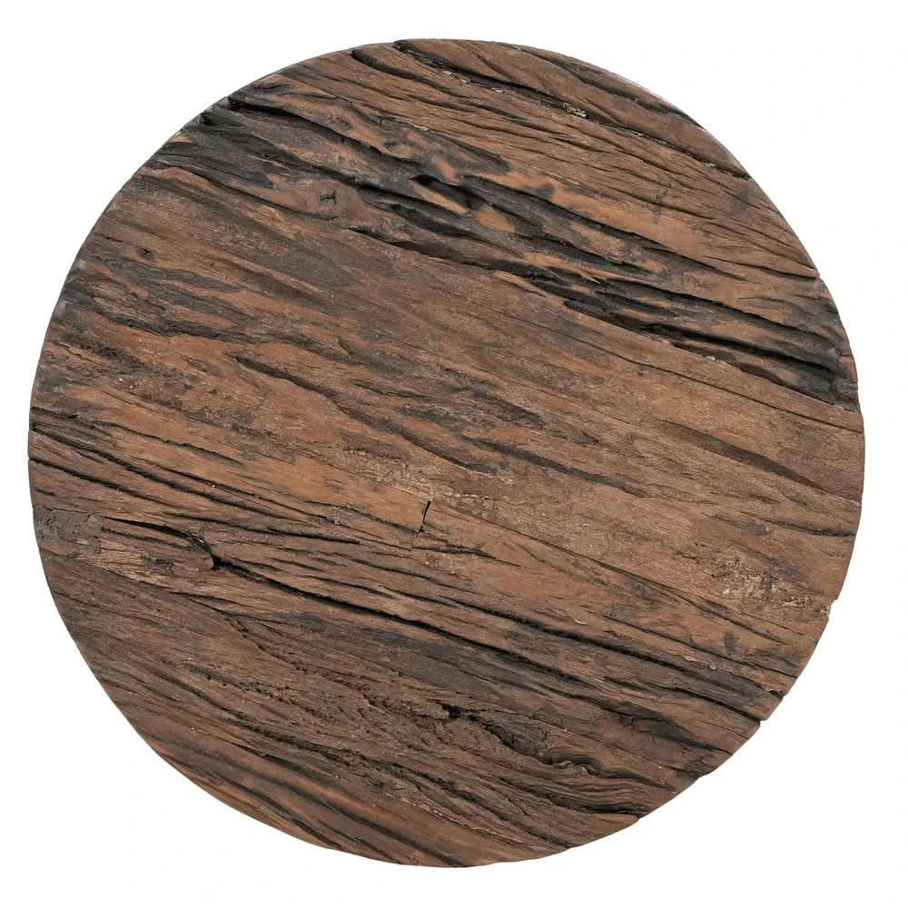 JUDE INVERTED WOOD & IRON SIDE TABLE/LAMP TABLE/ACCENT TABLE - MyChocolateWood