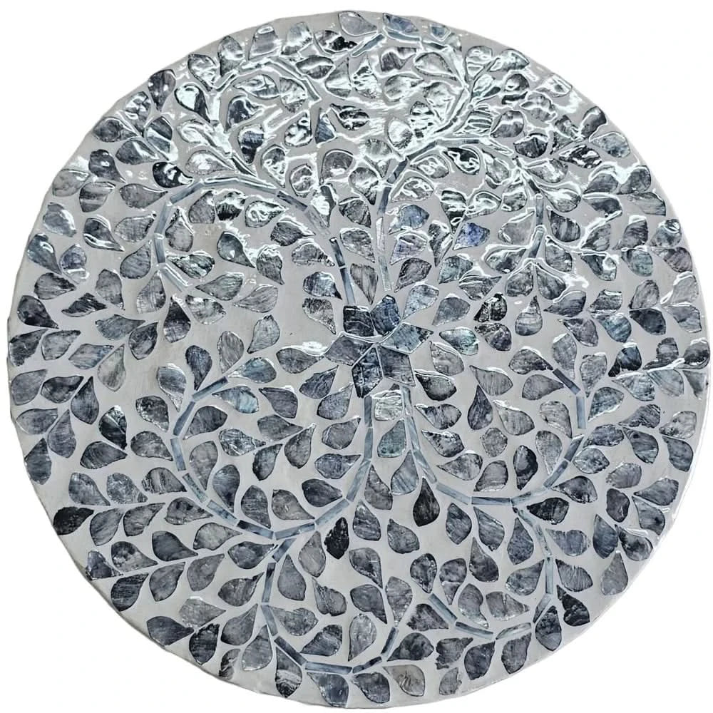 EDEN MOTHER OF PEARL STOOL/SIDE TABLE/LAMP TABLE/ACCENT TABLE - MyChocolateWood