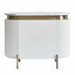 DENEUVE BEDSIDE TABLE WHITE WITH CARRARA MARBLE TOP - MyChocolateWood