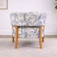 STORMI ACCENT ARMCHAIR - WALNUT RUBBERWOOD FRAME/BLUE & WHITE FLORAL FABRIC - MyChocolateWood